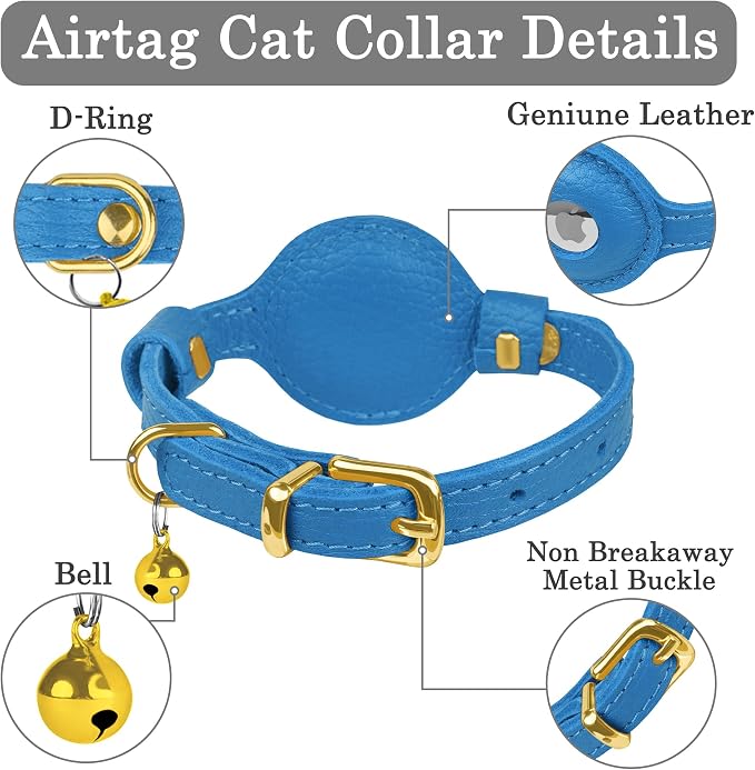 OOPSDOGGY Leather AirTag Cat Collar - Image 3