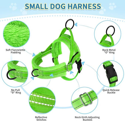 SlowTon No Pull Small Dog Harness and Leash Set, Puppy Soft Vest Harness Neck & - Image 7