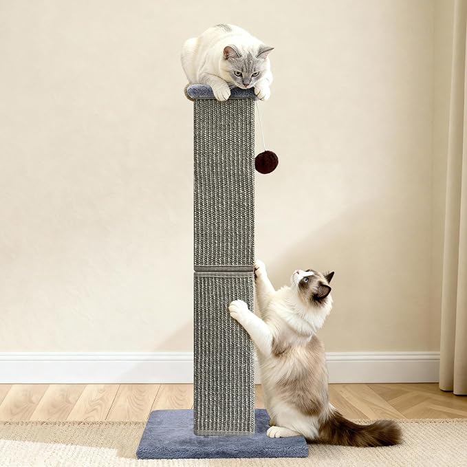 Cat Scratching Post 32 Inch for Indoor Large Cats and Kitten, Nature Sisal Tall - Image 6