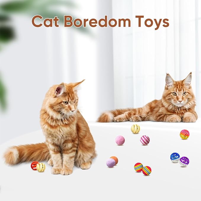 Cat Toys for Indoor Cats, Cat Toys Balls, 20 Packs Interactive Cat Toy Set - Image 7