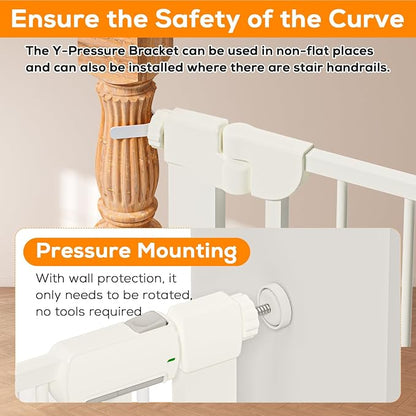 29.5-54.2" Magnetic Baby Gate for Stairs, Baby Safety Essentials, Auto Close - Image 8