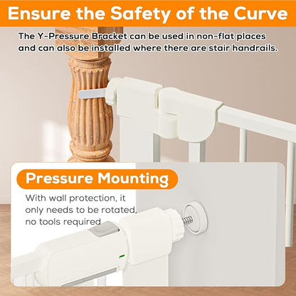 29.5-59.8" Magnetic Baby Gate for Stairs, Baby Safety Essentials, Auto Close - Image 6