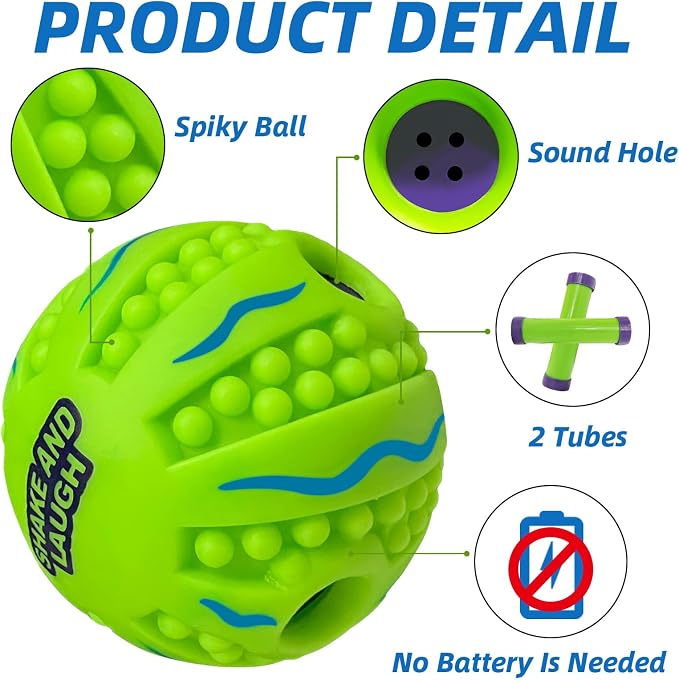 Spiky Interactive Dog Toys Ball, Shaking - Image 2