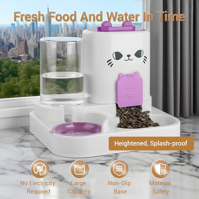 2-in-1 Gravity Pet Feeder & Water Dispenser - Image 2
