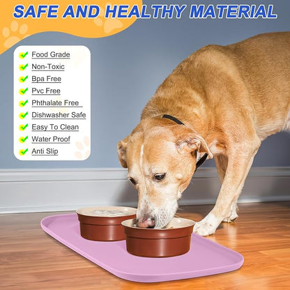 Silicone Pet Feeding Mat with Raised Edge - Image 3