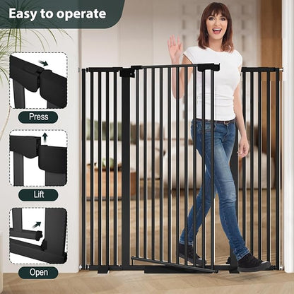 51'' Extra Tall Cat Gate for Doorways Hallways 30-40.9'' Wide, Pressure Mounted - Image 6