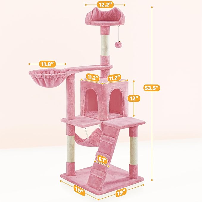Yaheetech Cat Tree Tower for Indoor Kitten, Pet Furniture - Image 3