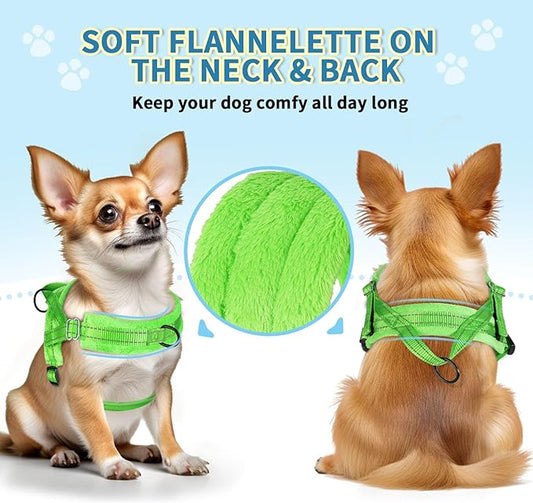 SlowTon No Pull Small Dog Harness and Leash Set, Puppy Soft Vest Harness Neck & - Image 2