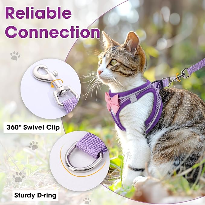 Cat Vest Harness and Leash Set for Walking Escape Proof, Adjustable Kitten - Image 6
