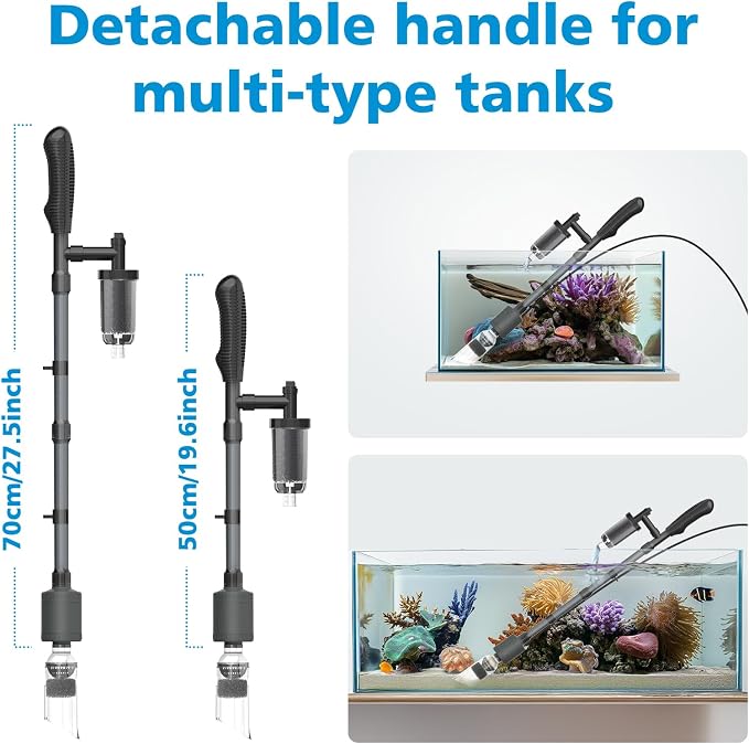fishkeeper Aquarium Vacuum Gravel Cleaner, 25W 6 in 1 Multifunction Fish Tank - Image 8