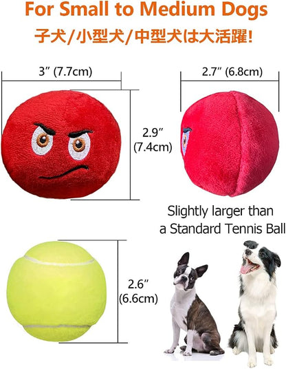 SCHITEC Squeaky Dog Toys, Soft Stuffed Plush Balls - Image 5