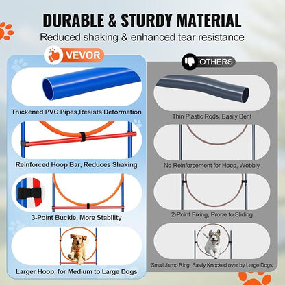 VEVOR Dog Agility Training Equipment, Dog Agility Course Backyard Set - Image 3
