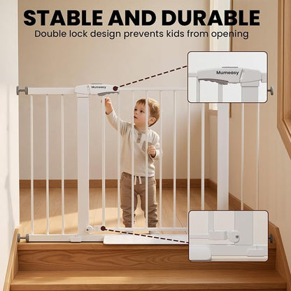 29.7-46" Extra Wide Baby Gate for Stairs, Pressure Mounted Dog Gate Indoor for - Image 4
