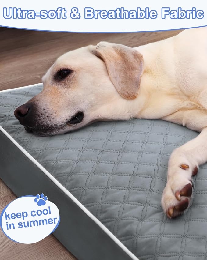 KSIIA Extra Large Dog Bed for Crate Pad Waterproof Dog Bed - Image 4