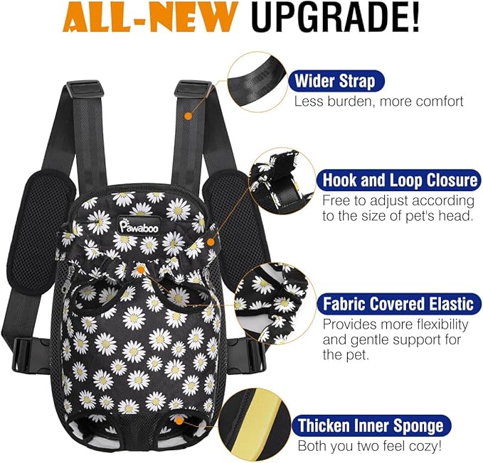 Pawaboo Pet Carrier Backpack, Adjustable Pet Front Cat Dog Carrier Backpack - Image 4
