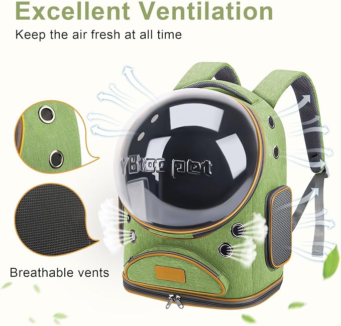 Cat Backpack Carrier, Breathable Cat Bubble Backpack Upgrade Large Space Cat - Image 4