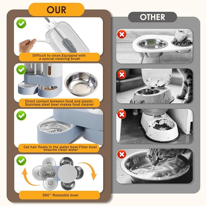 Automatic Gravity Cat Dog Feeder and Water Dispenser - Image 4