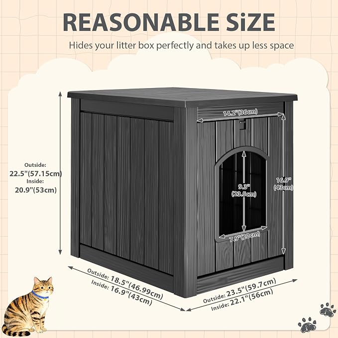 Cat Litter Box Enclosure, Hidden Litter Box - Image 4