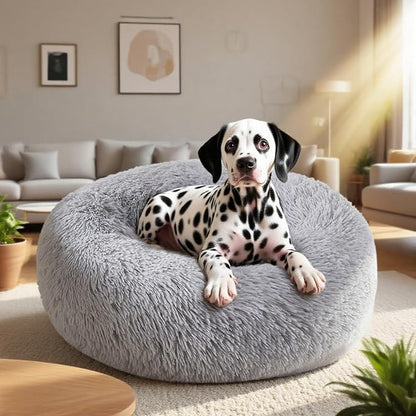 Dog Bed for Small Medium Large Dogs Cats, 20 inch Calming Washable-Round Cozy - Image 4