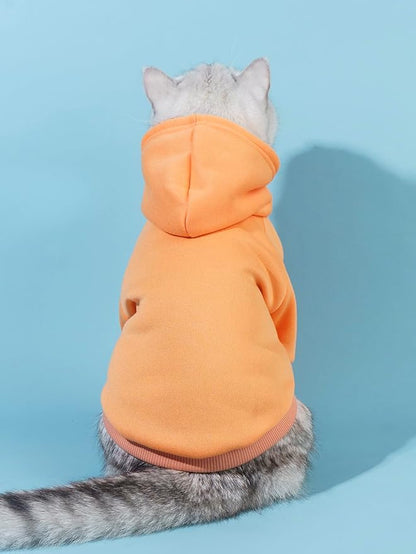 QWINEE Basic Dog Hoodie Sweatshirt Puppy Sweater Warm Cat Costumes Pet Clothes - Image 3