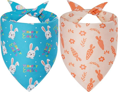 Easter Dog Bandanas XLarge 2PCS, 4 Pattern Colorful Scarf - Image 2