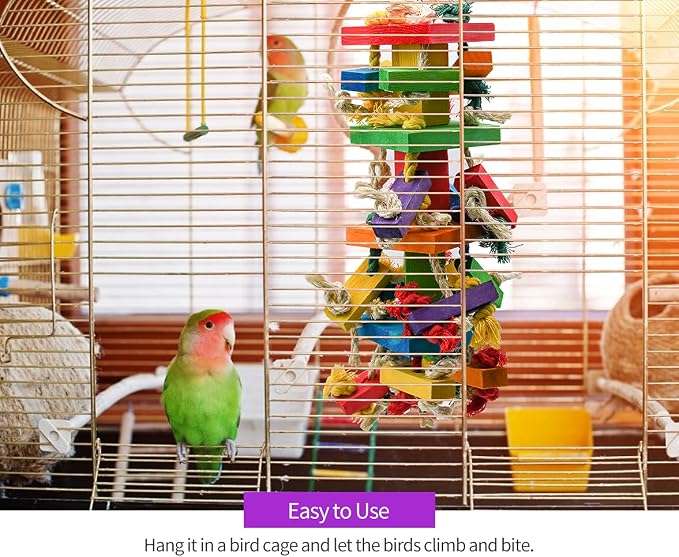 RUBY.Q 3 Pack Large Parrot Toy, 20in Bird Parrot Toy, African Grey and a - Image 6