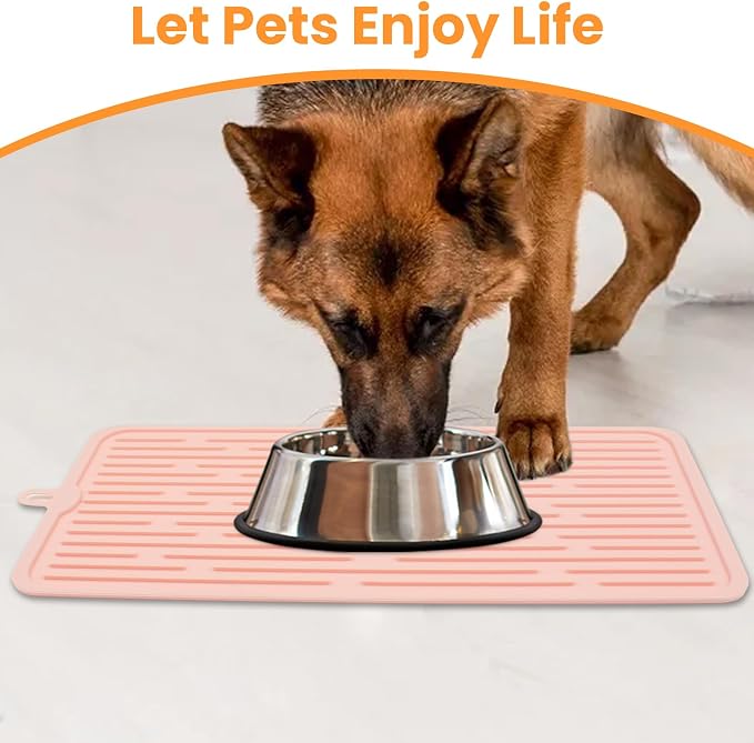 Ptlom Pet Placemat for Dog and Cat, Mat for Prevent Food and Water Overflow - Image 3