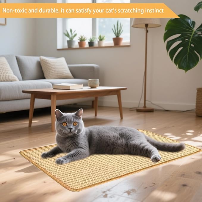 6 Pcs Cat Scratcher Mat, Sisal Cat Scratching Pad Scratch Mat - Image 4