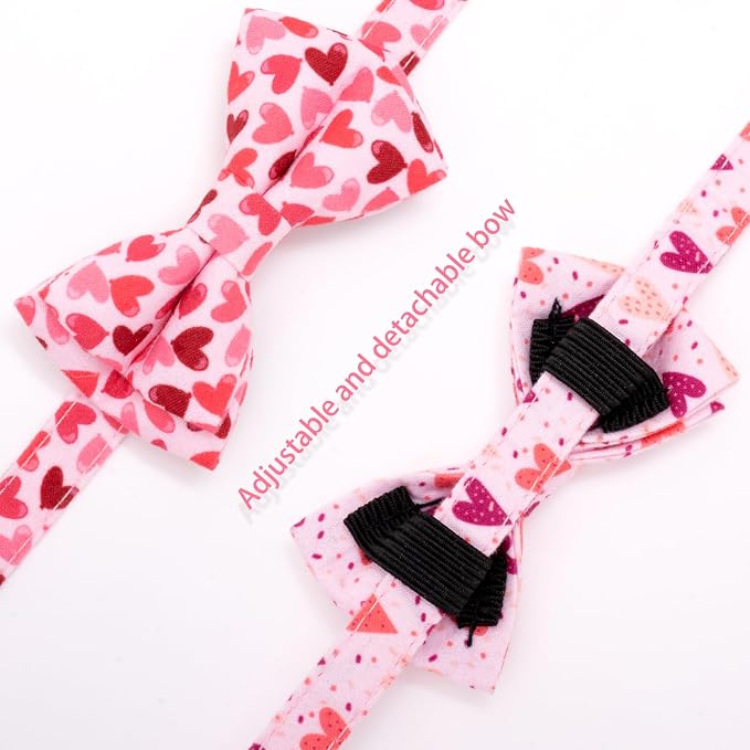 Faygarsle 2 Pack Valentine's Day Cat Collar Cute Loving Heart Printed Collar - Image 5