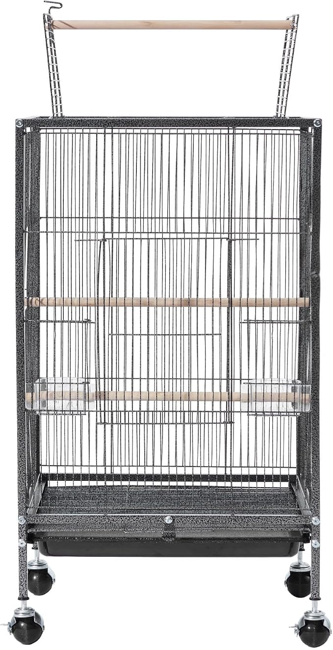 VEVOR Bird Cage, Open Flat Top, Wrought Iron Bird Flight Cage - Image 9