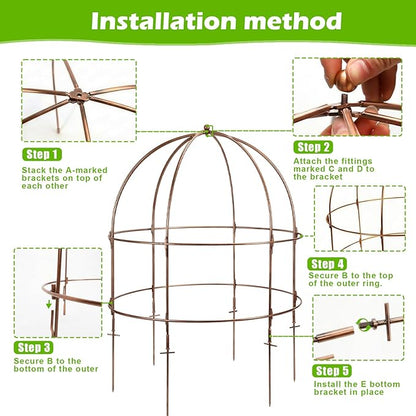NNG 26 Inch Bird Cage Plant Support, Metal Grow Through Flower Trellis Cage - Image 4