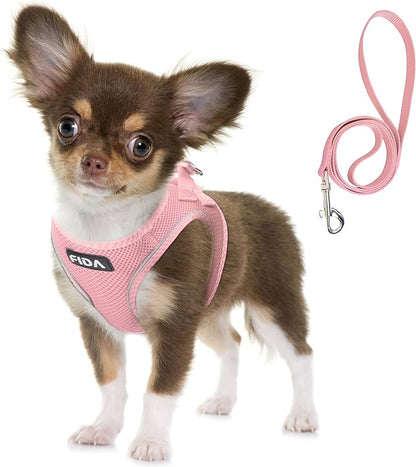 Fida Comfy Dog Harness with Leash, Soft Puppy Vest Escape Proof, Breathable by Fida