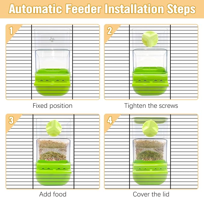 BNOSDM No Mess Bird Automatic Feeder Bird Cage Feeders Parrot Cage Accessories - Image 7
