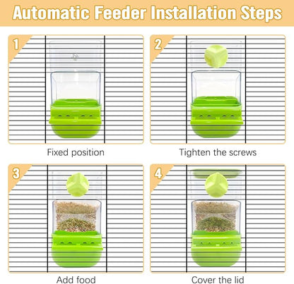 BNOSDM No Mess Bird Automatic Feeder Bird Cage Feeders Parrot Cage Accessories - Image 7