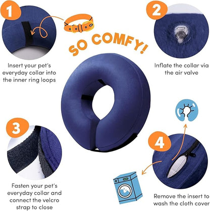 BENCMATE Inflatable Dog Cone Collar Alternative, Soft Dog Cone - Image 2