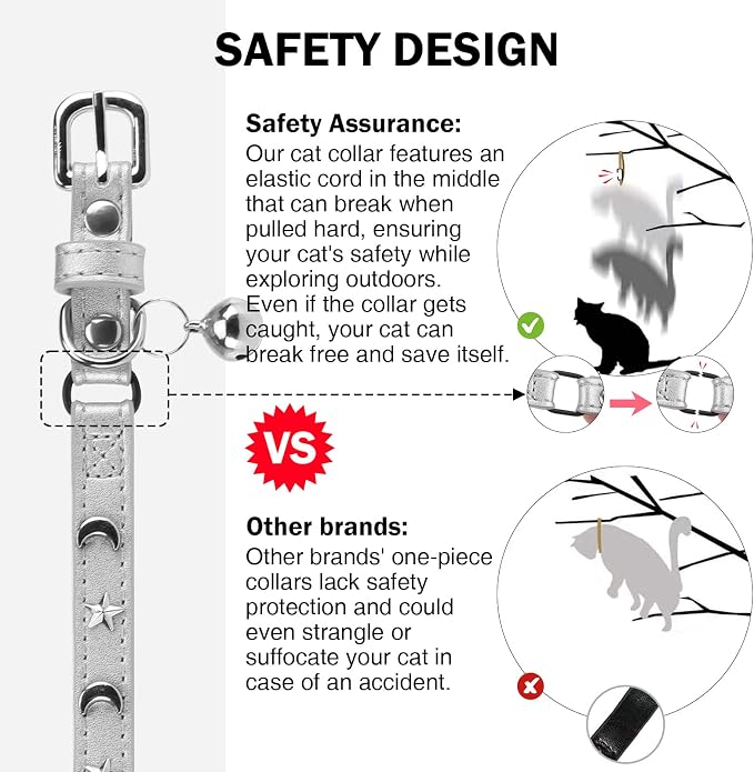 Leather Cat Collars for Boy Girl Cats - Image 6