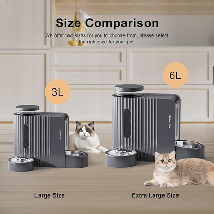 Gardner Pet Automatic Gravity Cat Food Feeder and Water Dispenser Stainless - Image 6