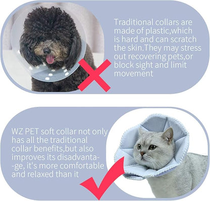 Soft Cat Recovery Collar, Adjustable Dog Cat Cone, Dog Protective Cone Collar - Image 5