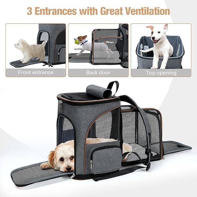 Large Cat Backpack Expandable Pet Carrier Backpack, Lekereise Dog Backpack - Image 2