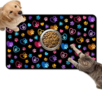 Dog Food Mat for Bowls, Absorbent Quick Dry Dog Cat Mats for Food and Water by Unknown