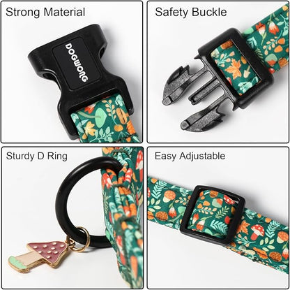 DOGWONG Fall Dog Collar, Autumn Dog Collar Adjustable Soft Natural Fabric - Image 3
