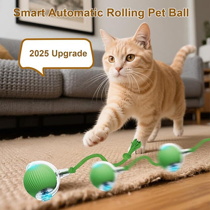 Interactive Cat Toy, 2025 New Interactive Rolling Cats Dog Toy Balls 360° Smart - Image 3