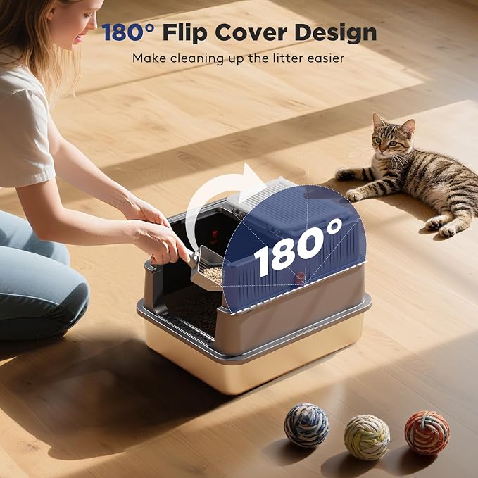 FURTIME Stainless Steel Litter Box - Image 3