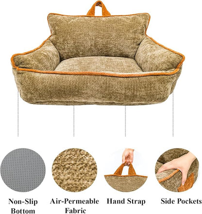 Orthopedic Dog Bed with Memory Foam, Washable Plush Pet Bed - Image 4