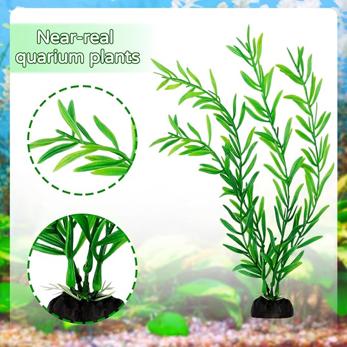 Fish Tank Accessories Aquarium Decorations Green Plants, Aquarium Decor Plastic - Image 7