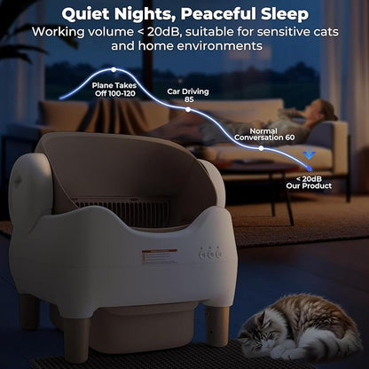 Automatic Litter Box Open Top: Self Cleaning Cat Litter Box Smart - Image 6