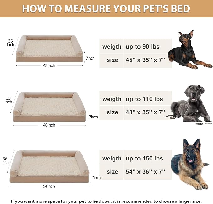 BFPETHOME Dog Beds for Large Dogs, Orthopedic Dog Bed for Medium Large Dogs - Image 7