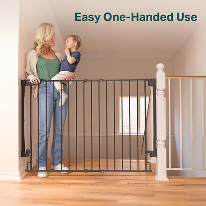 Cumbor 34" Extra Tall No Bottom Bar Baby Gate - Image 8