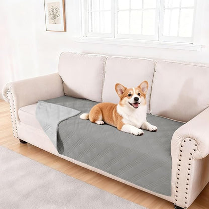 hyha Waterproof Dog Blanket, Reversible Pet Bed Blanket, Soft Sofa Couch Cover by hyha