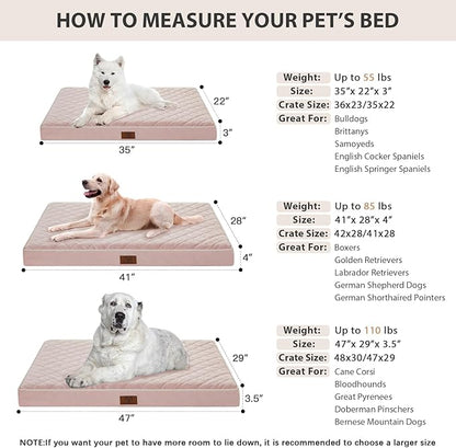 WNPETHOME Orthopedic Dog Bed for Crate, Waterproof Extra Large Dogs Bed - Image 5